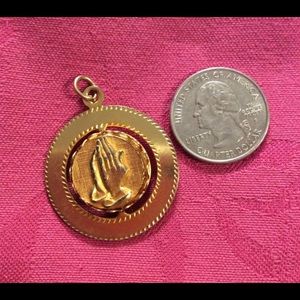 Prayer hands/ cross pendant